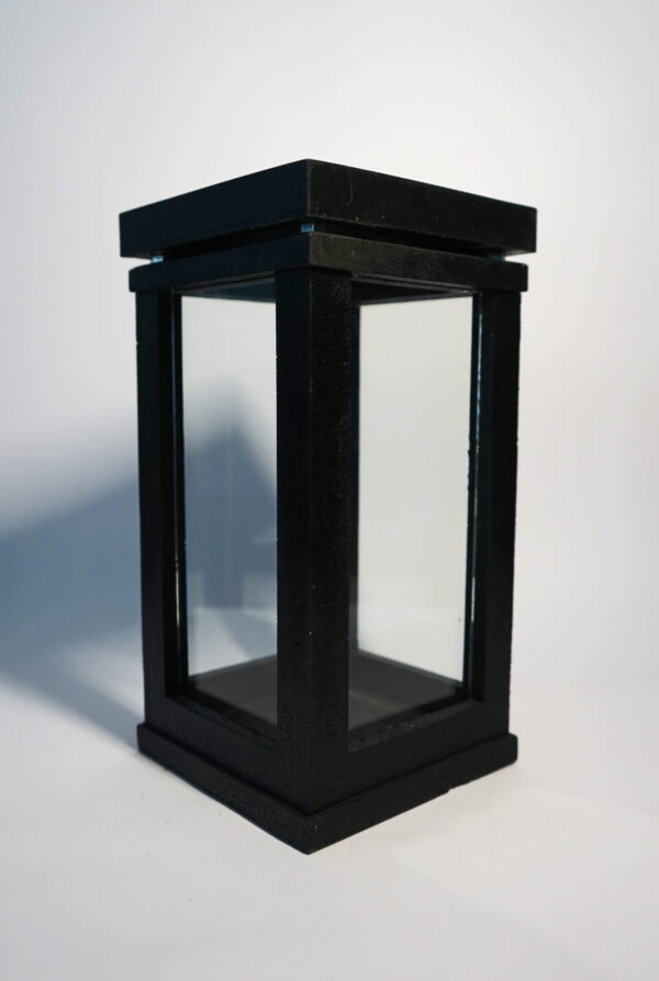 Czarny znicz żywiczny lampion classico