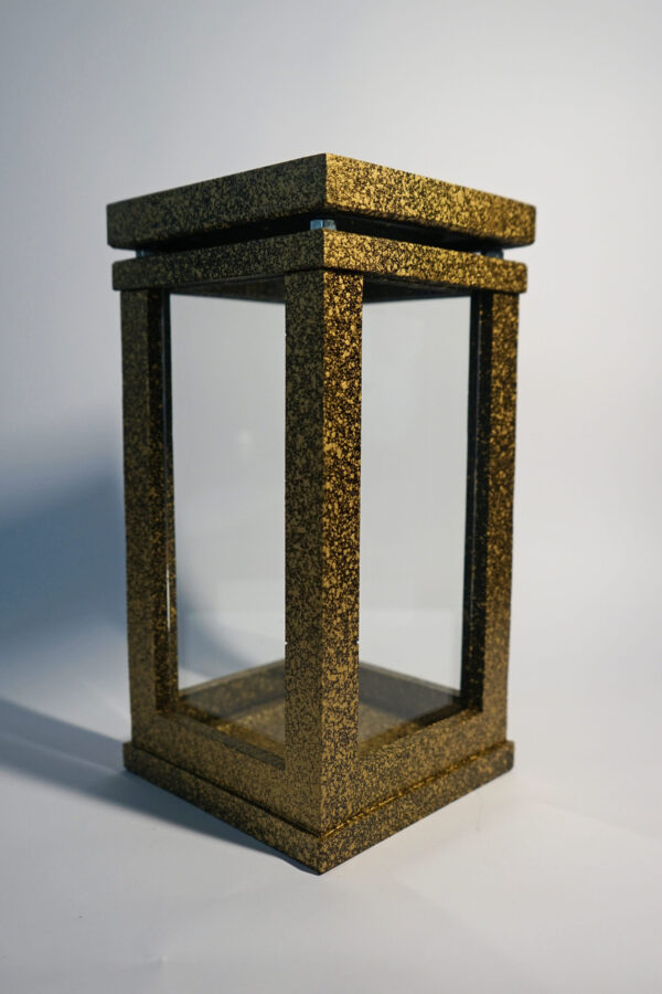 Złoty znicz żywiczny lampion classico